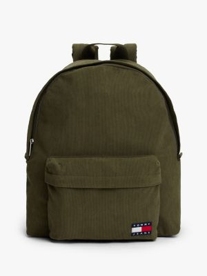 Tommy Jeans Essential Corduroy Backpack, Dark Greenery