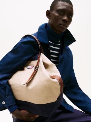 Waxed Cotton Canvas Tote, Classic Beige