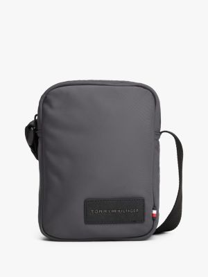Water-Resistant Mini Reporter Bag, Dark Grey
