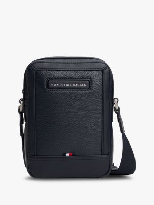 Pebbled Mini Reporter Bag, Space Blue