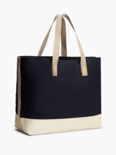 Colorblock Canvas Tote Bag — Space Blue 2
