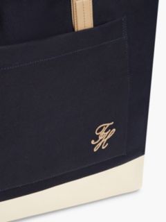 Colorblock Canvas Tote Bag — Space Blue 3