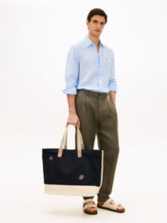 Colorblock Canvas Tote Bag — Space Blue 5