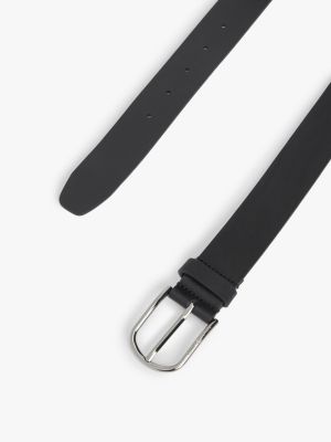Мужской ремень Tommy Hilfiger Round Buckle Smooth Leather Belt, цвет: Чёрный — фото 2