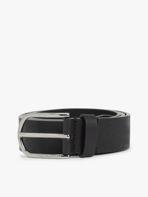 Мужской ремень Tommy Hilfiger Round Buckle Smooth Leather Belt, цвет: Чёрный — фото 3