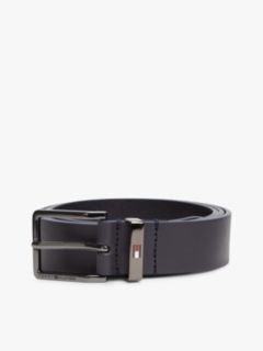 Square Buckle Smooth Leather Belt — Space Blue 3