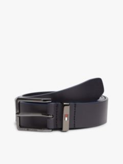 Square Buckle Smooth Leather Belt — Space Blue 1