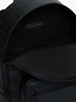 Tommy Hilfiger Mini Backpack Blue White Allover Logo Zip Pocket Tommy Hilfiger Backpack Blue Bags & Handbags for Women for  main image 3