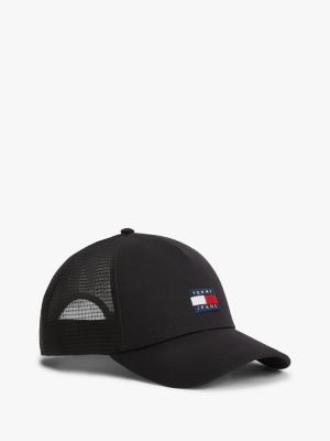 Tommy Jeans Badge Logo Trucker Cap, Black