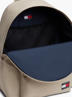 Рюкзак Tommy Jeans Essential Ripstop, цвет: Серо-бежевый — фото 4