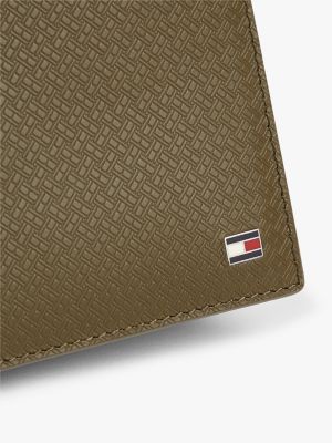 Мужские кошельки Tommy Hilfiger Allover Flag Logo Leather Bifold Wallet — фото 2