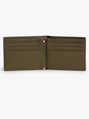 Мужские кошельки Tommy Hilfiger Allover Flag Logo Leather Bifold Wallet — фото 3