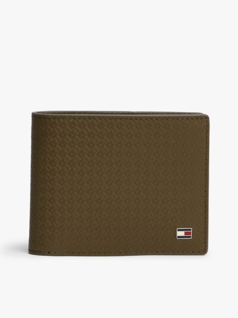 Мужские кошельки Tommy Hilfiger Allover Flag Logo Leather Bifold Wallet
