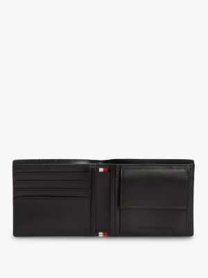 Мужские кошельки Tommy Hilfiger Allover Flag Leather Card & Coin Wallet — фото 3