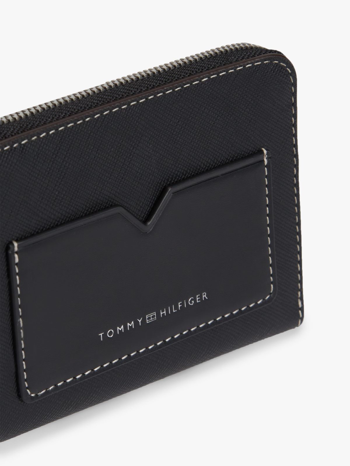 Leather Zip Wallet — Black