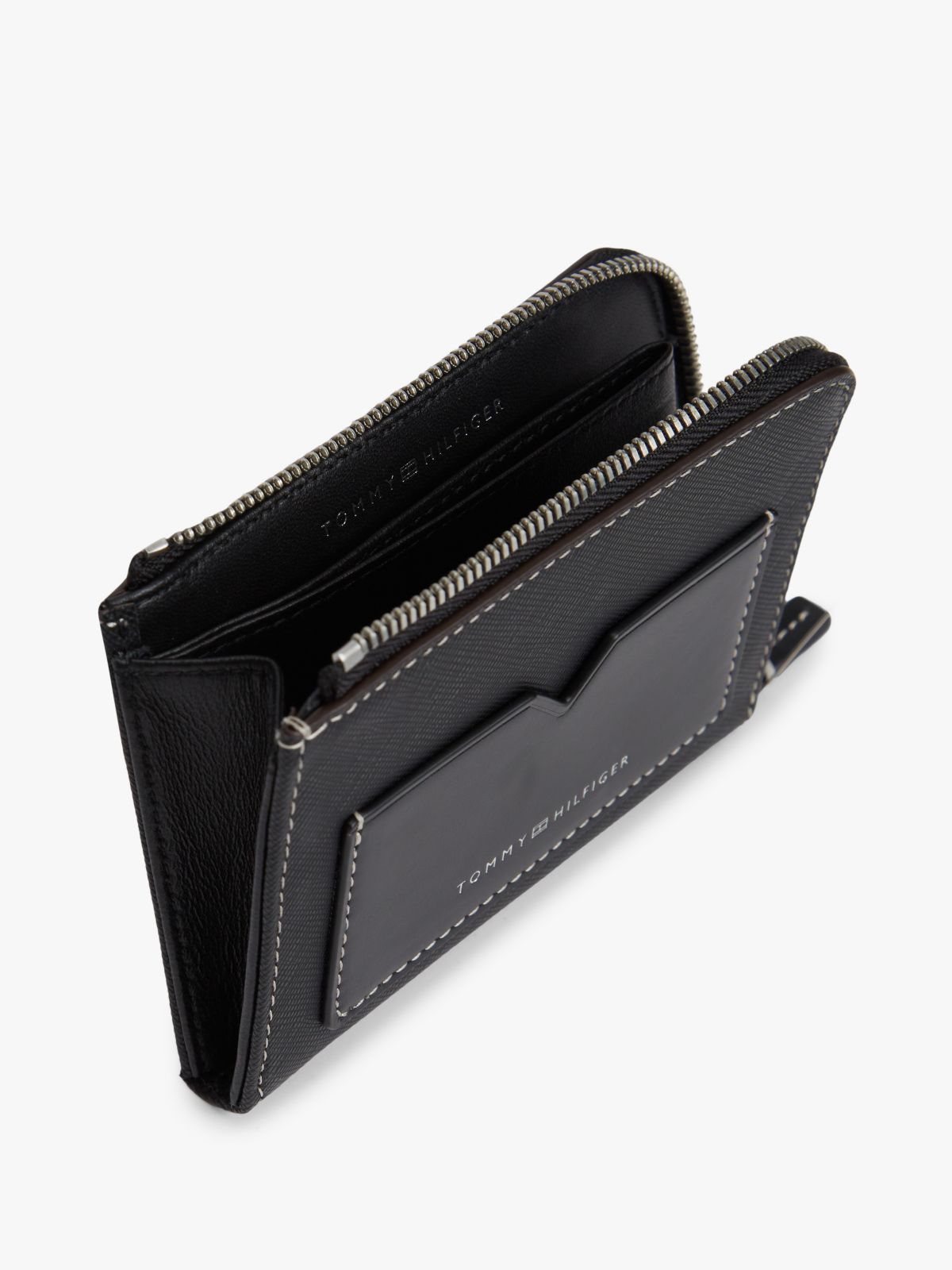 Leather Zip Wallet — Black