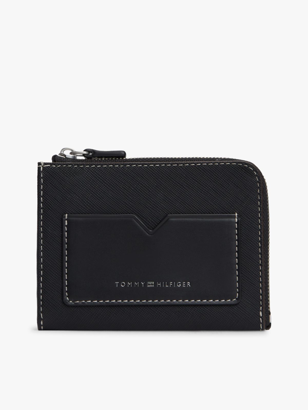 Leather Zip Wallet — Black
