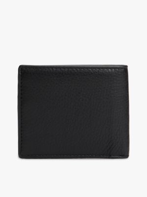 Мужской кошелёк Tommy Hilfiger Pebbled Leather Bifold Wallet, цвет: Чёрный — фото 2