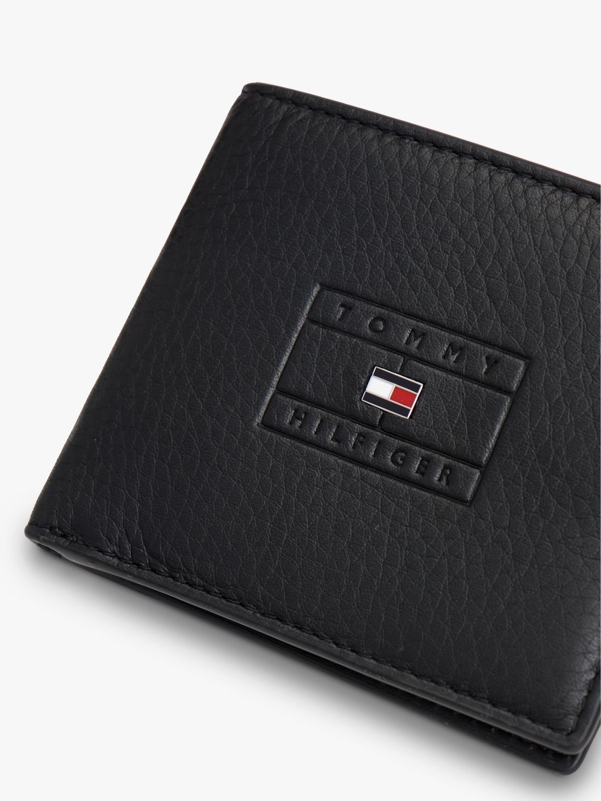 Pebbled Leather Bifold Wallet — Black