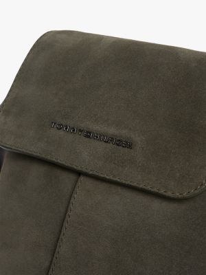 Мужские сумки Tommy Hilfiger Suede Flap Crossbody Bag — фото 3