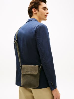Мужские сумки Tommy Hilfiger Suede Flap Crossbody Bag — фото 5