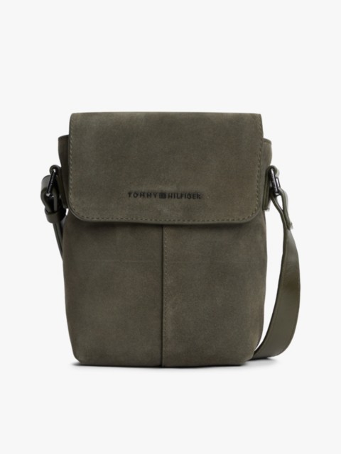 Мужские сумки Tommy Hilfiger Suede Flap Crossbody Bag