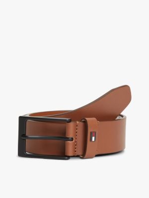 Allover Flag Logo Leather Belt