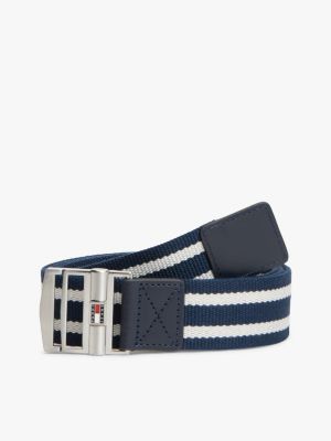 Tommy Jeans Slide Buckle Webbing Belt, Dark Night Navy