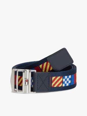 Tommy Jeans Sailing Flag Webbing Belt, Nautical Flag
