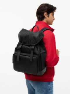 Flag Logo Jacquard Travel Backpack — Black 2