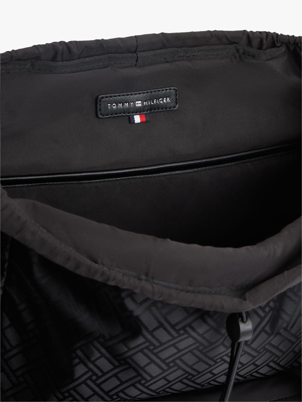 Flag Logo Jacquard Travel Backpack — Black