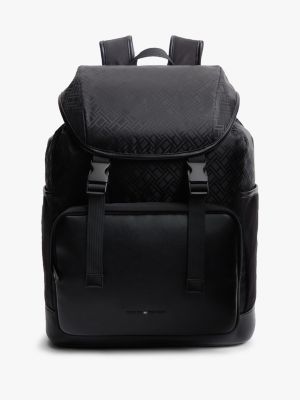 Flag Logo Jacquard Travel Backpack, Black