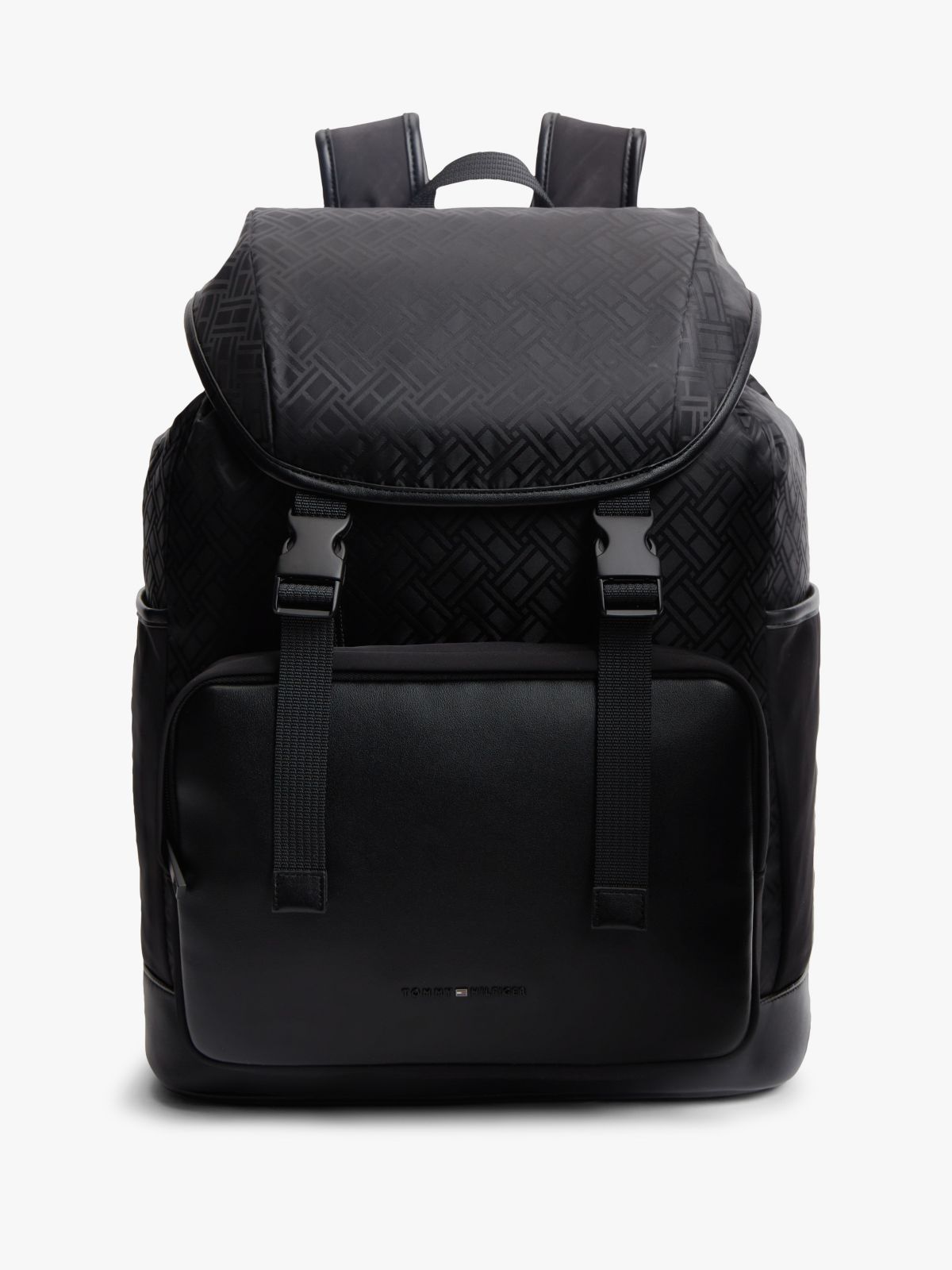Flag Logo Jacquard Travel Backpack — Black