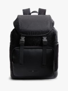 Flag Logo Jacquard Travel Backpack — Black 1
