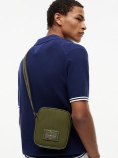 Hilfiger Logo Textured Mini Reporter Bag — Olivewood 2