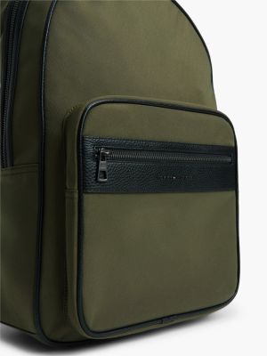 Рюкзак Tommy Hilfiger Water-Repellent Mixed-Media, цвет: Платиновый оливковый — фото 5