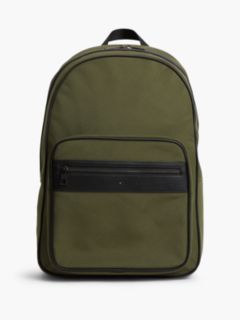 Water-Repellent Mixed-Media Backpack — Platinum Olive 1