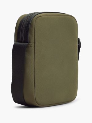 Мужская сумка Tommy Hilfiger Water-Repellent Mixed-Media Reporter, цвет: Платиновый оливковый — фото 3