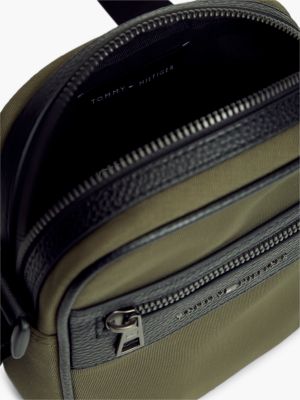 Мужская сумка Tommy Hilfiger Water-Repellent Mixed-Media Reporter, цвет: Платиновый оливковый — фото 5