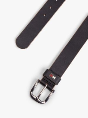 Мужской ремень Tommy Jeans Buffed Suede Belt, цвет: Чёрный — фото 2