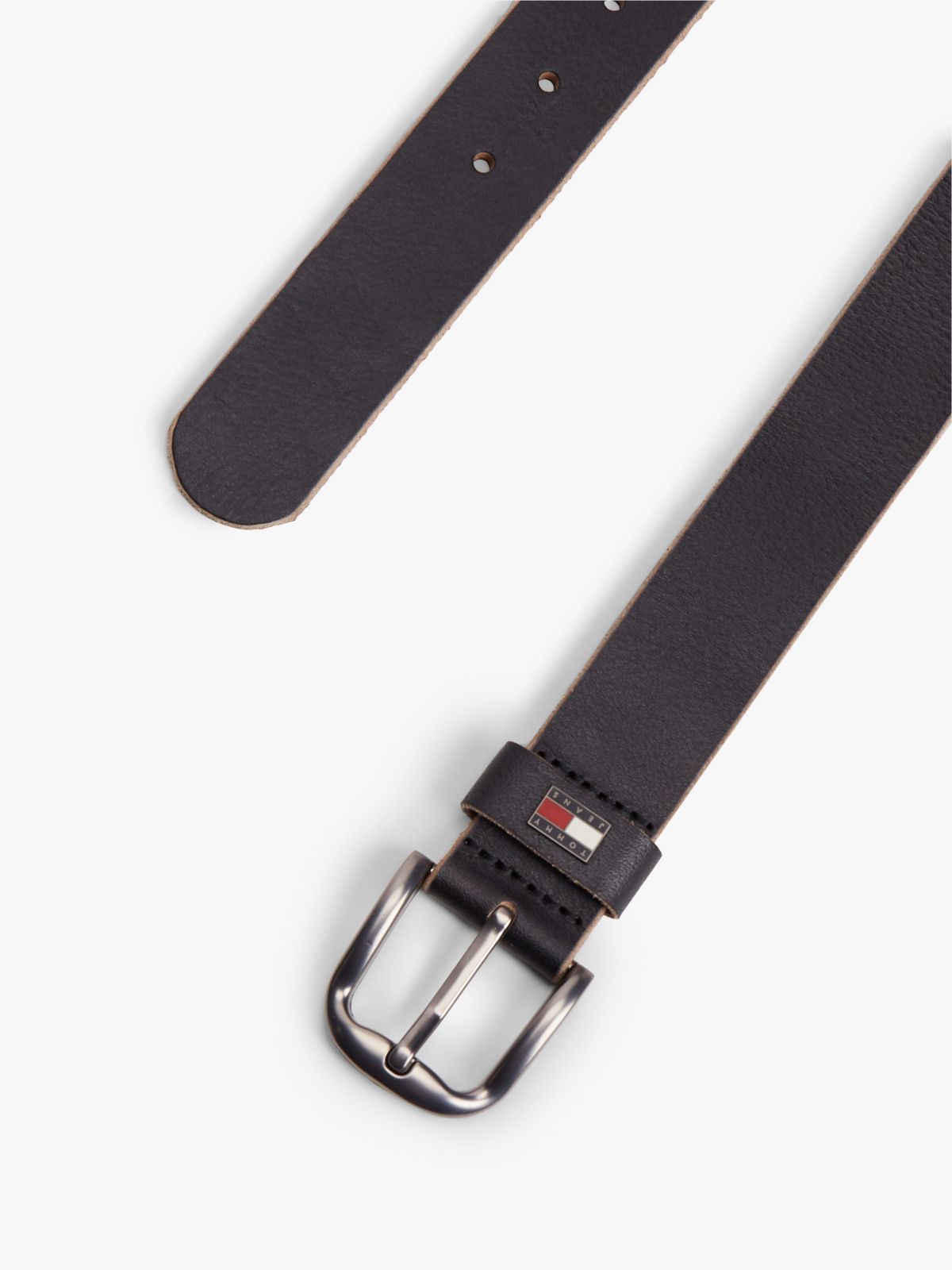 Tommy Jeans Buffed Suede Belt — Black