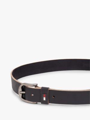 Мужской ремень Tommy Jeans Buffed Suede Belt, цвет: Чёрный — фото 3