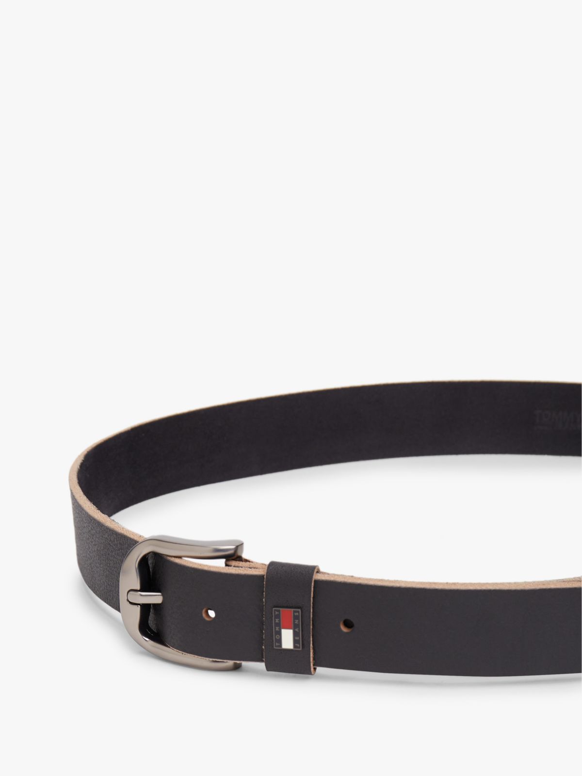 Tommy Jeans Buffed Suede Belt — Black