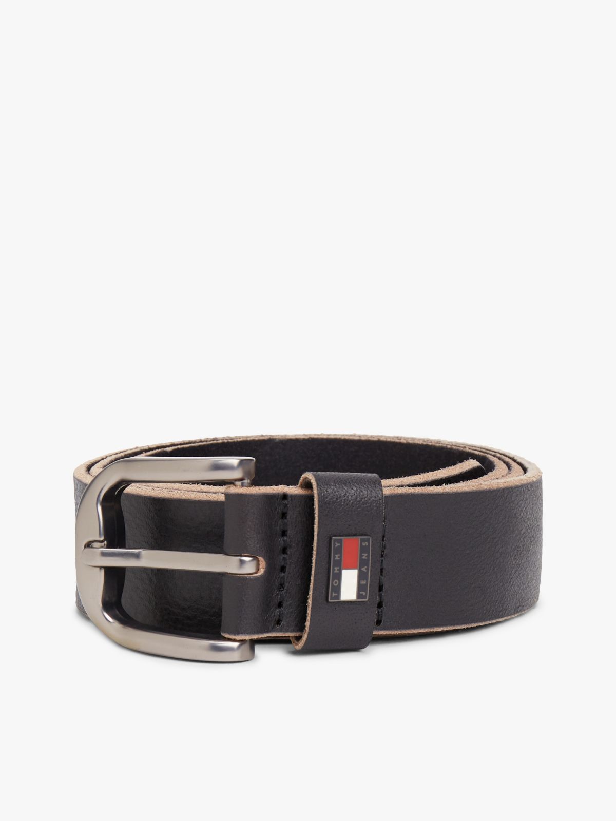 Tommy Jeans Buffed Suede Belt — Black