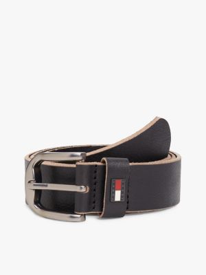Tommy Jeans Buffed Suede Belt, Black