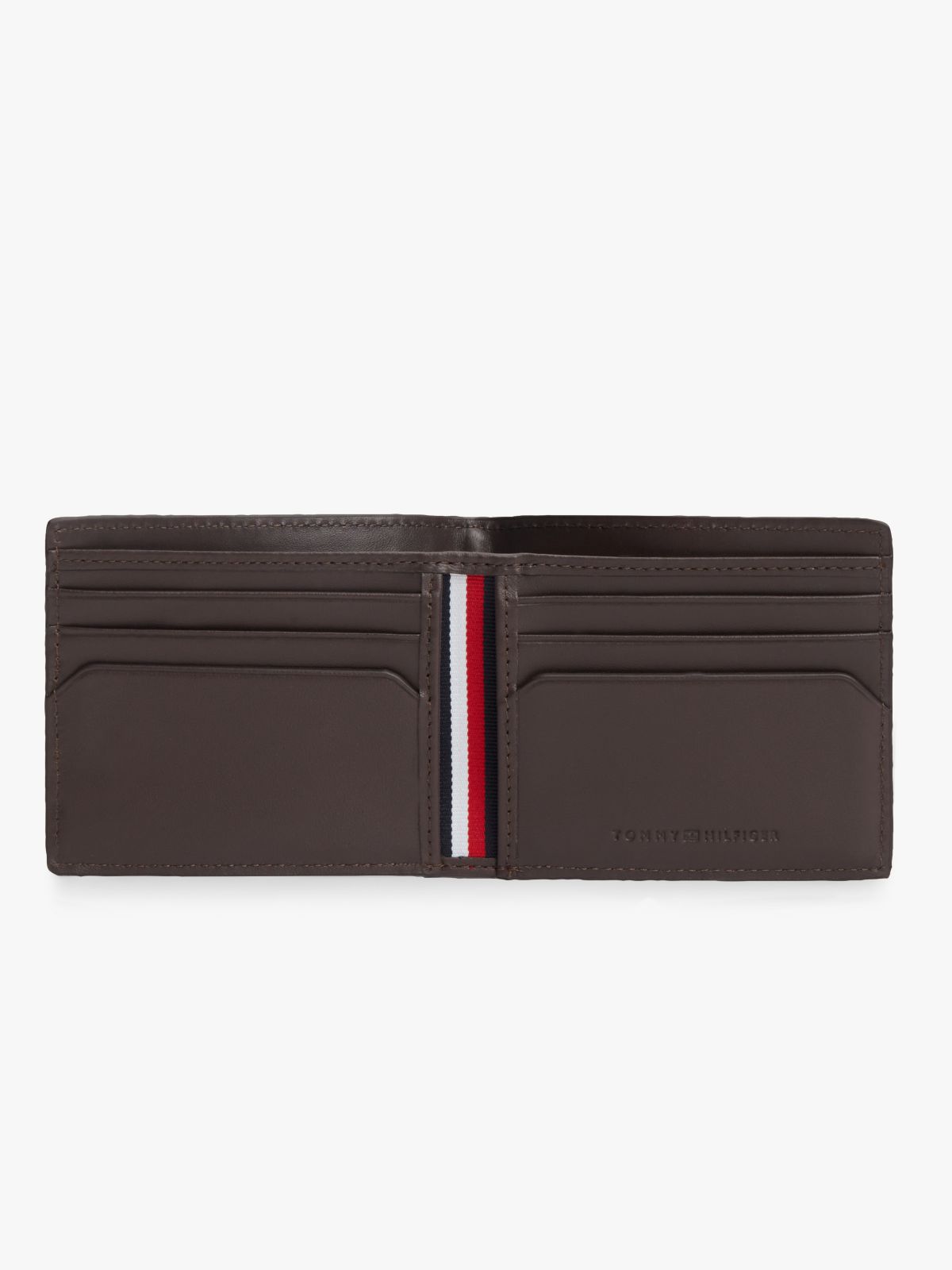Pebbled Leather Bifold Wallet — Coffee Bean
