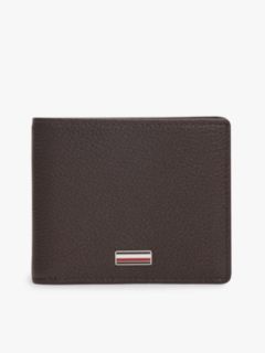 Pebbled Leather Bifold Wallet — Coffee Bean 1