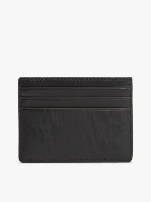 Мужской кошелёк Tommy Hilfiger Hilfiger Logo Leather Card Holder, цвет: Чёрный — фото 2
