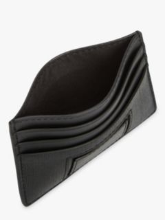 Hilfiger Logo Leather Card Holder — Black 3