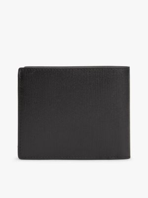 Мужской кошелёк Tommy Hilfiger Hilfiger Logo Leather Card & Coin Wallet, цвет: Чёрный — фото 2